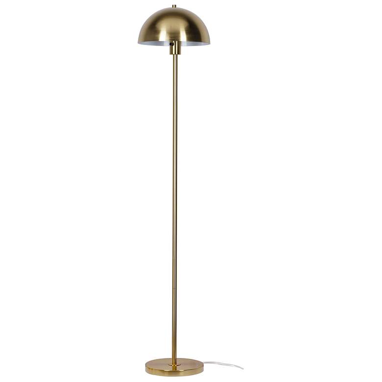 Image 2 Vega 56" High Brushed Gold Dome Floor Lamp more views