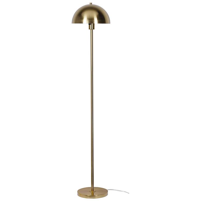 Image 3 Vega 56" High Brushed Gold Dome Floor Lamp more views