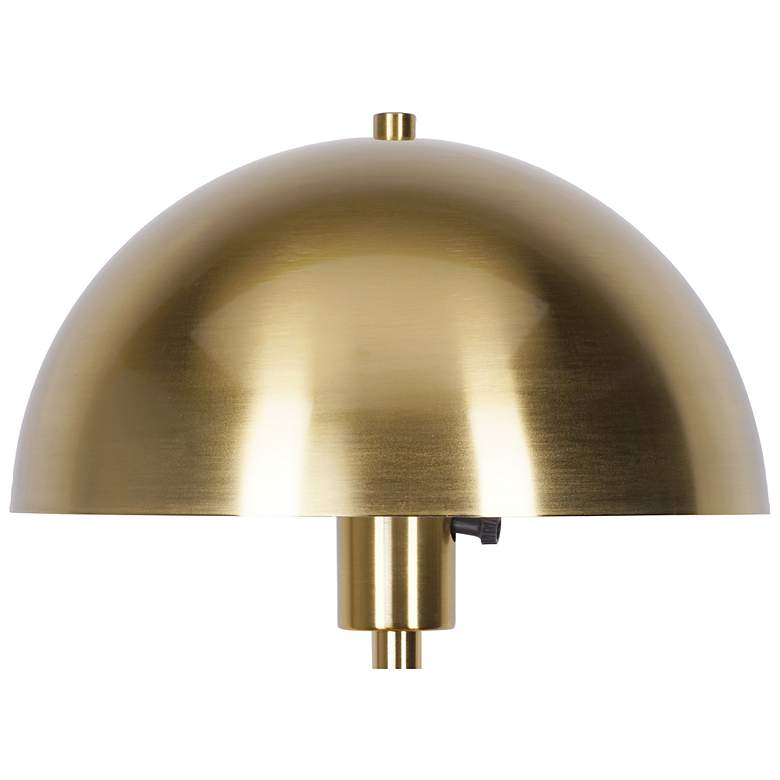 Image 4 Vega 56" High Brushed Gold Dome Floor Lamp more views