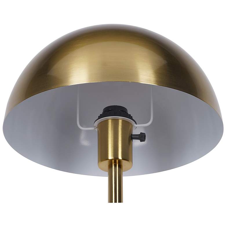 Image 6 Vega 56" High Brushed Gold Dome Floor Lamp more views