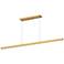 Vega 56" Wide Brushed Gold 2700K LED Linear Pendant
