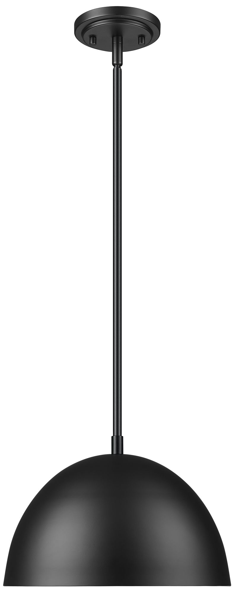 Vega by Z-Lite 12 inch Matte Black 1 Light Pendant