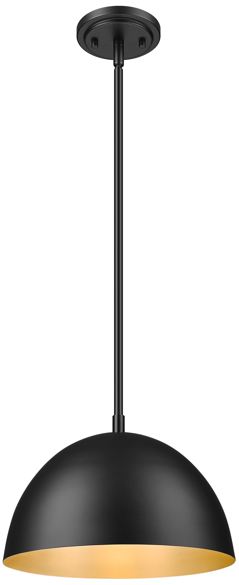 Image 5 Vega by Z-Lite 12 inch Matte Black 1 Light Pendant more views