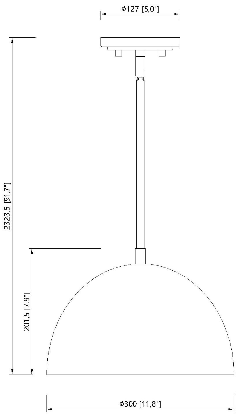 Vega by Z-Lite 12 inch Matte Black 1 Light Pendant