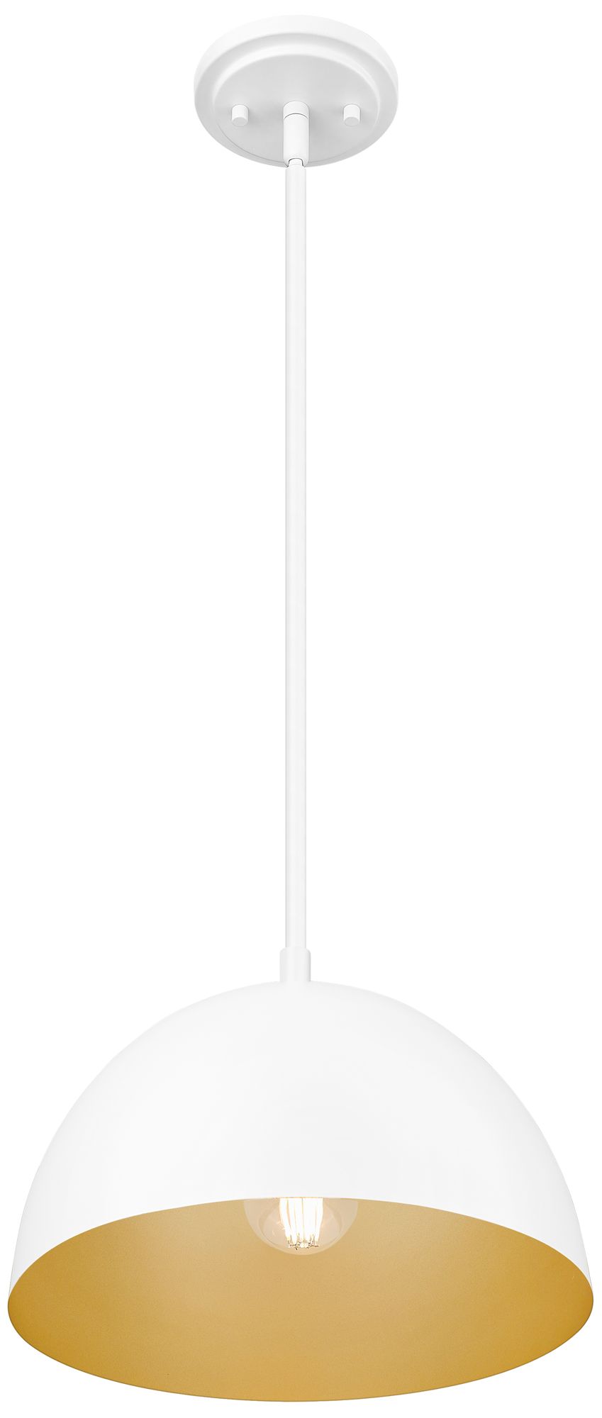 Image 4 Vega by Z-Lite 12 inch Matte White 1 Light Pendant more views