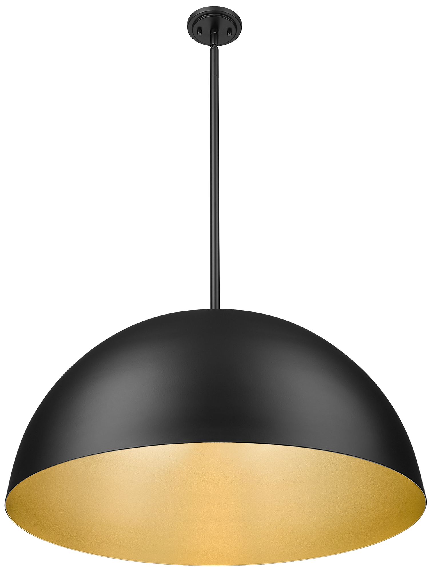 Image 4 Vega by Z-Lite 31.5 inch Matte Black 3 Light Pendant more views