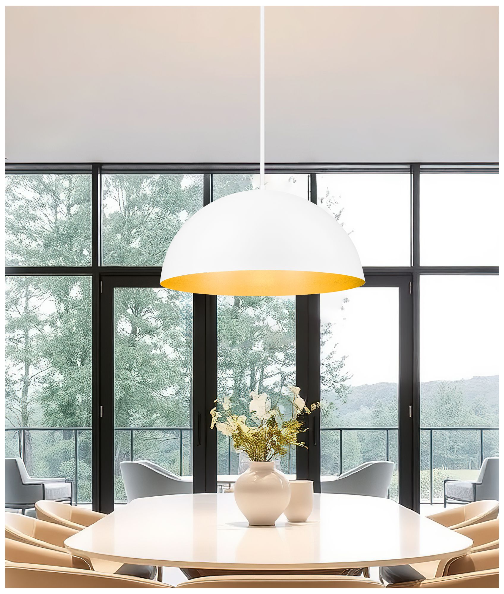 Image 2 Vega by Z-Lite 31.5 inch Matte White 3 Light Pendant more views