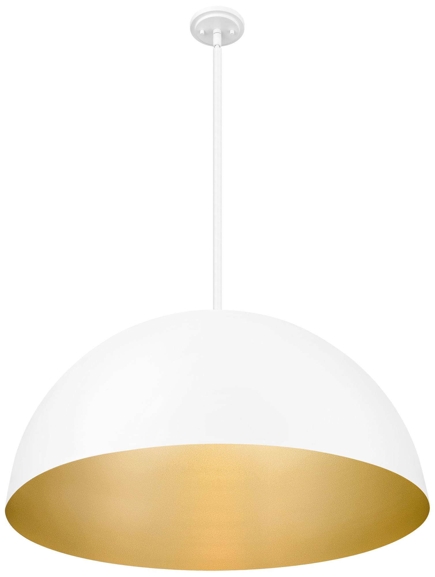 Image 4 Vega by Z-Lite 31.5 inch Matte White 3 Light Pendant more views