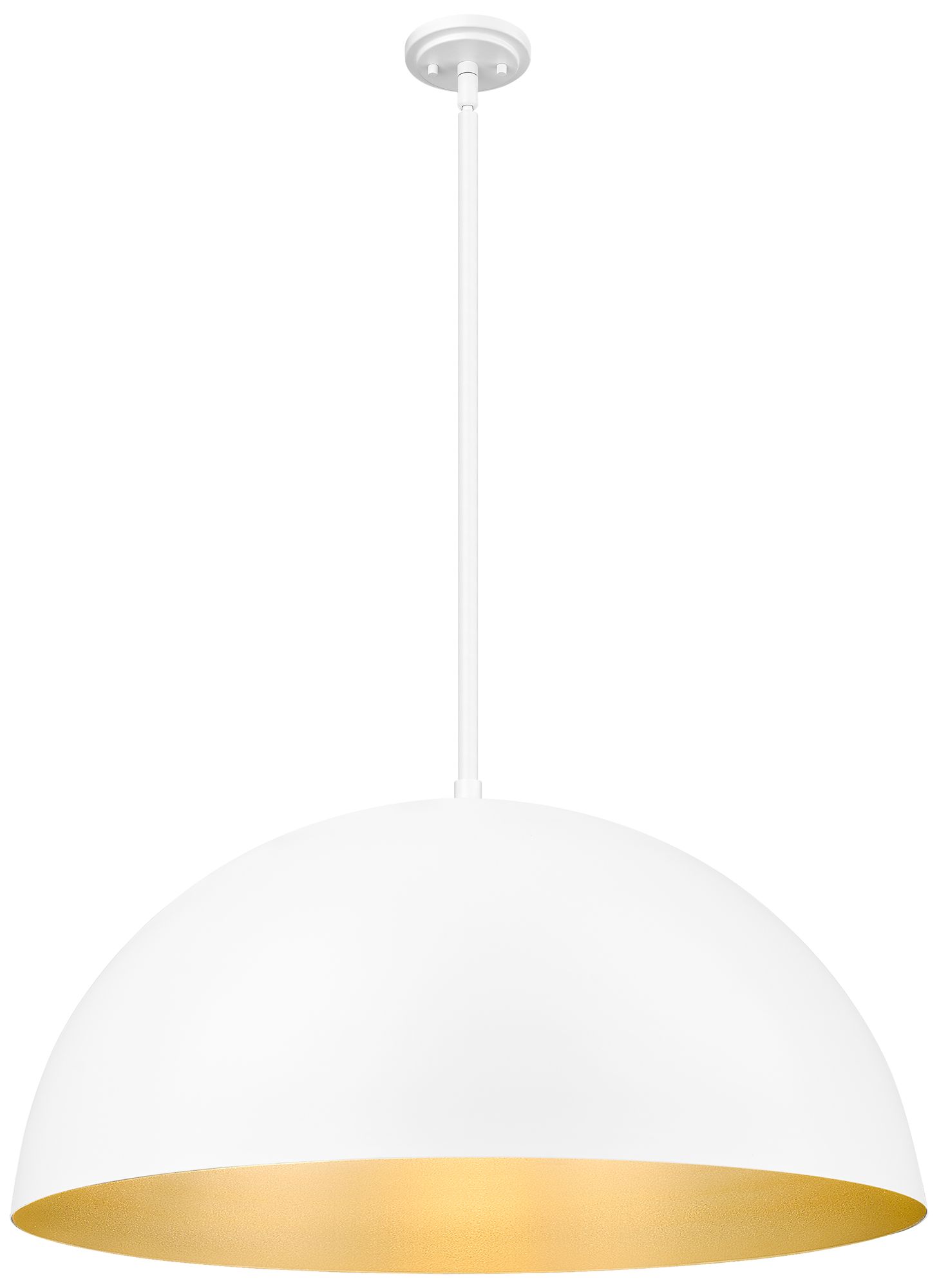 Image 5 Vega by Z-Lite 31.5 inch Matte White 3 Light Pendant more views