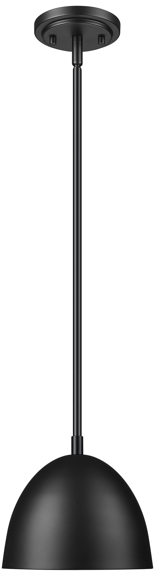 Vega by Z-Lite 8 inch Matte Black 1 Light Pendant