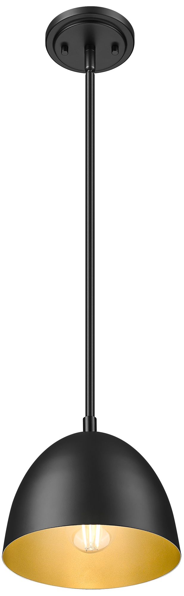 Image 4 Vega by Z-Lite 8 inch Matte Black 1 Light Pendant more views