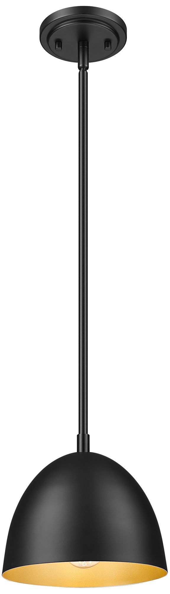 Image 5 Vega by Z-Lite 8 inch Matte Black 1 Light Pendant more views