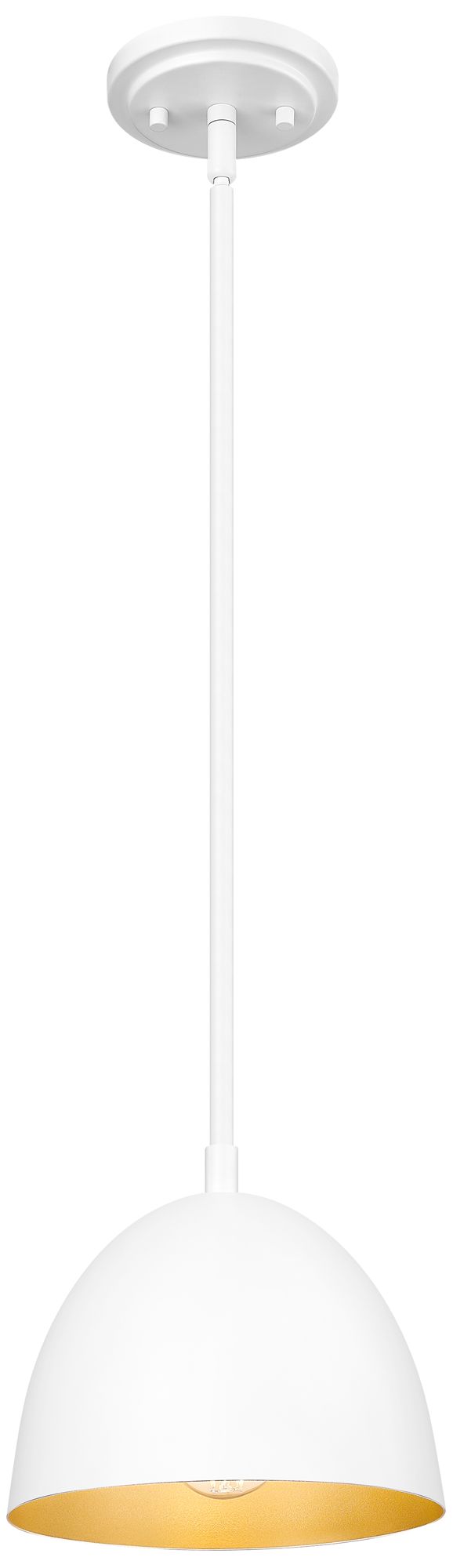 Image 5 Vega by Z-Lite 8 inch Matte White 1 Light Pendant more views