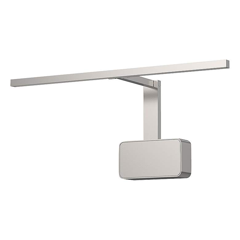 Image 1 Vega Minor 17 1/8" Wide Brushed Nickel Direct Wire LED Picture Light