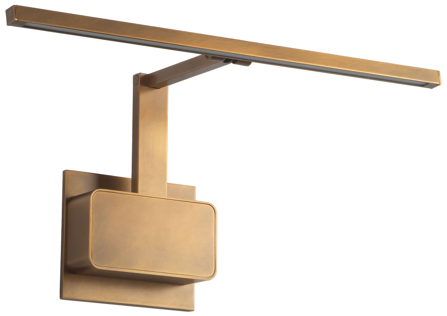 Image 3 Vega Minor 17-in Vintqge Brass dimmable LED Wall/Picture Light more views