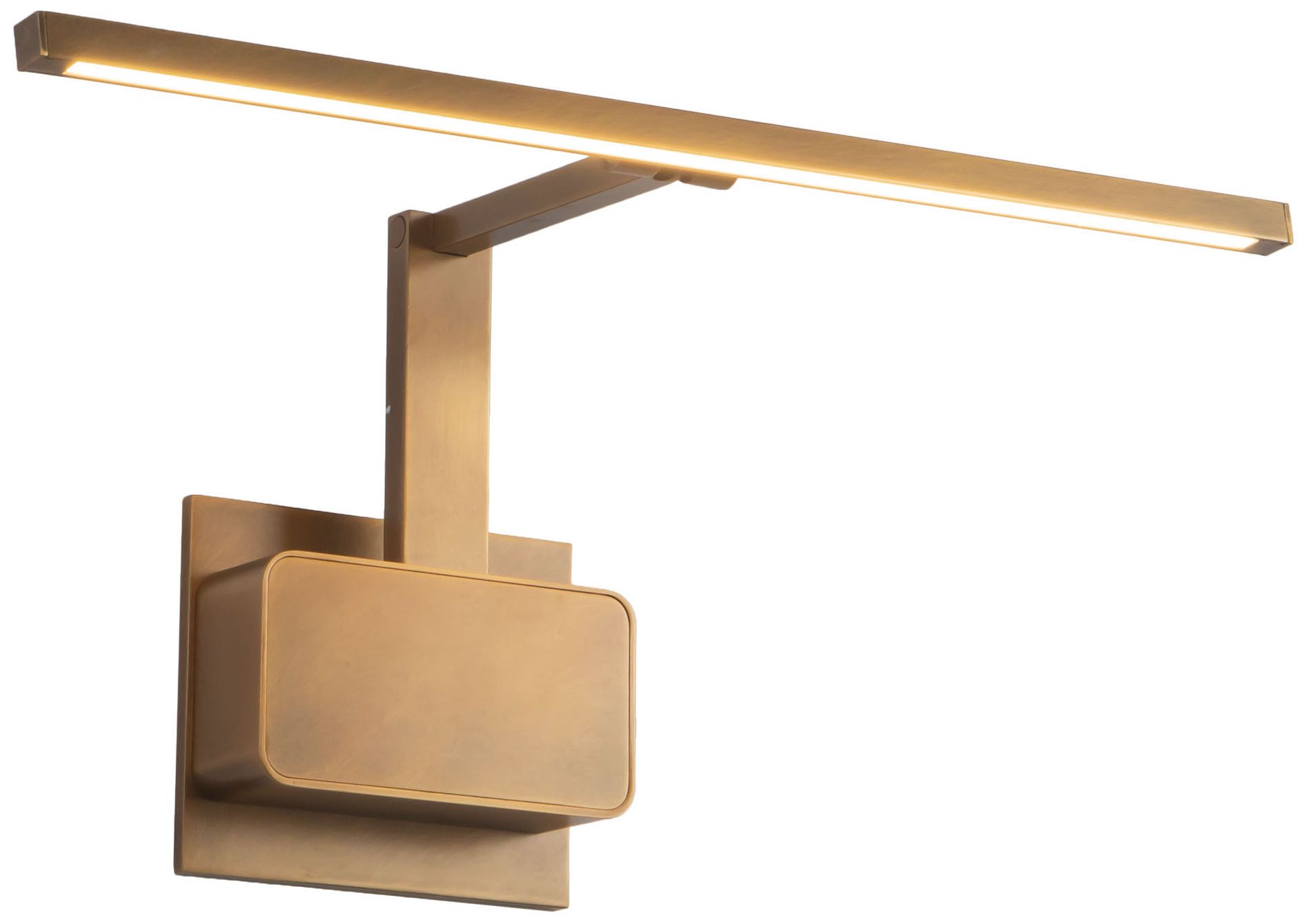 Image 6 Vega Minor 17-in Vintqge Brass dimmable LED Wall/Picture Light more views