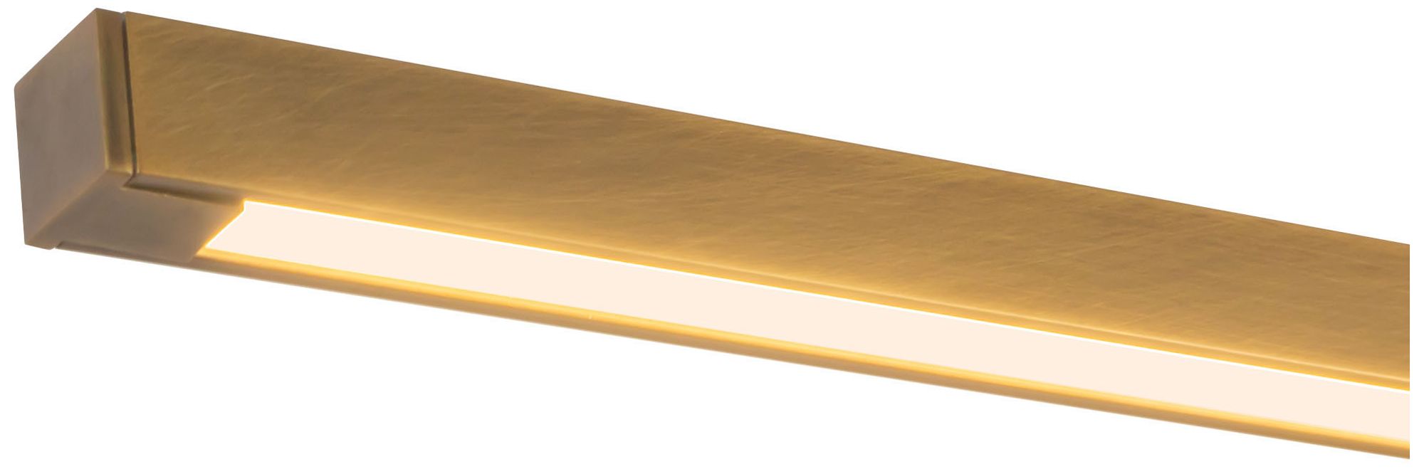 Image 4 Vega Minor 34-in Vintage Brass dimmable LED Wall/Picture Light more views