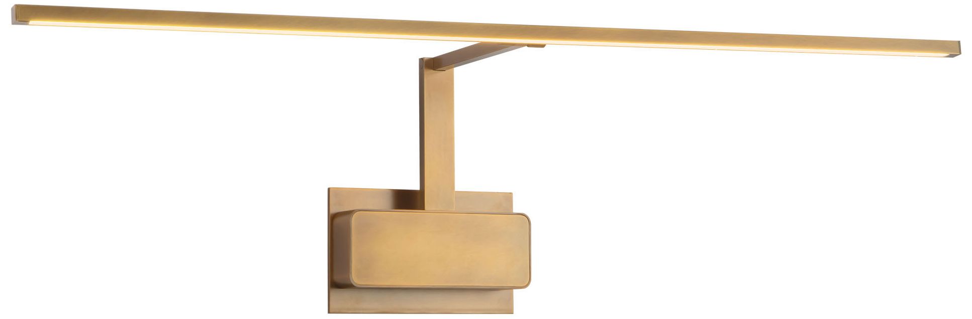 Image 6 Vega Minor 34-in Vintage Brass dimmable LED Wall/Picture Light more views