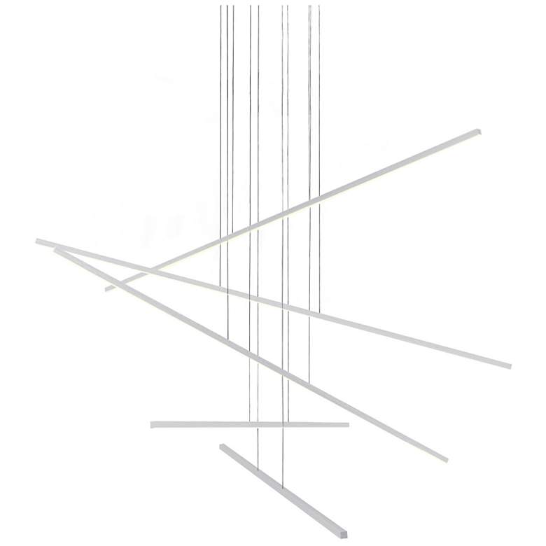 Image 1 Vega Minor 47 1/4"W Brushed Nickel LED Multi-Light Pendant