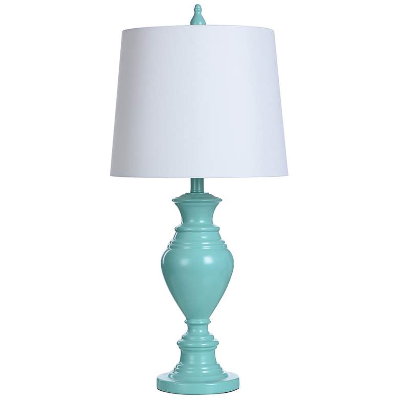 Image 1 Vega Mint Blue Ocean Wave Ceramic Table Lamp