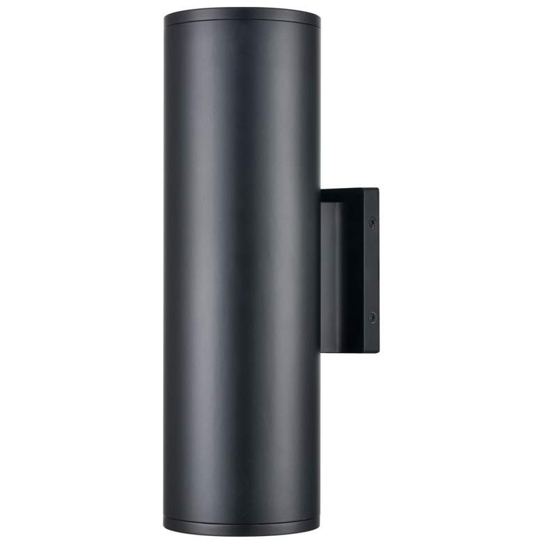 Image 1 Vegas 14" High Matte Black Outdoor Wall Light
