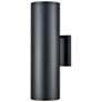 1_Vegas 14" High Matte Black Outdoor Wall Light