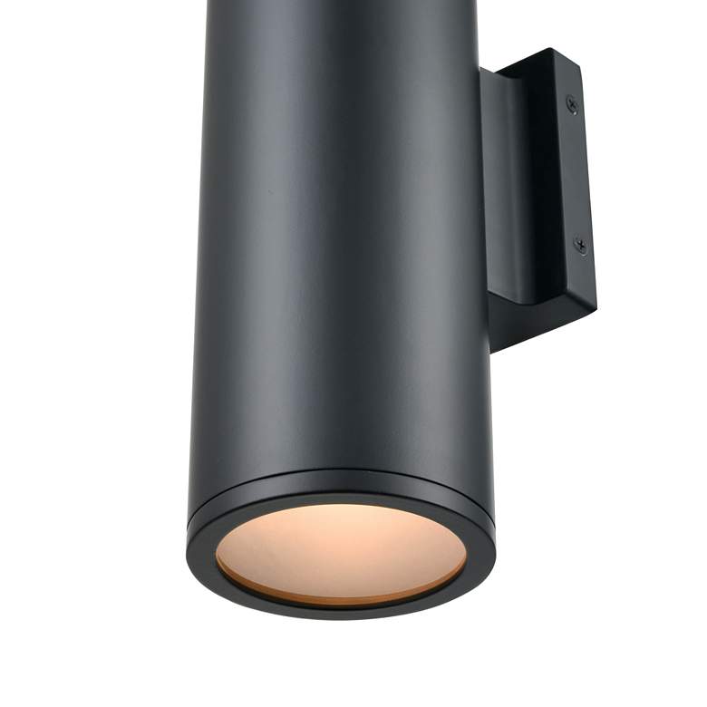 Image 3 Vegas 14" High Matte Black Outdoor Wall Light more views