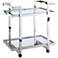 Vegas Stainless Steel and Clear Glass Side Table