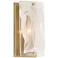 Veil 10" High Legacy Brass Wall Sconce with White Glass