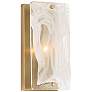 Veil 10" High Legacy Brass Wall Sconce with White Glass