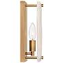 Veil 10" High Legacy Brass Wall Sconce with White Glass