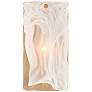 Veil 10" High Legacy Brass Wall Sconce with White Glass