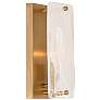 Veil 10" High Legacy Brass Wall Sconce with White Glass