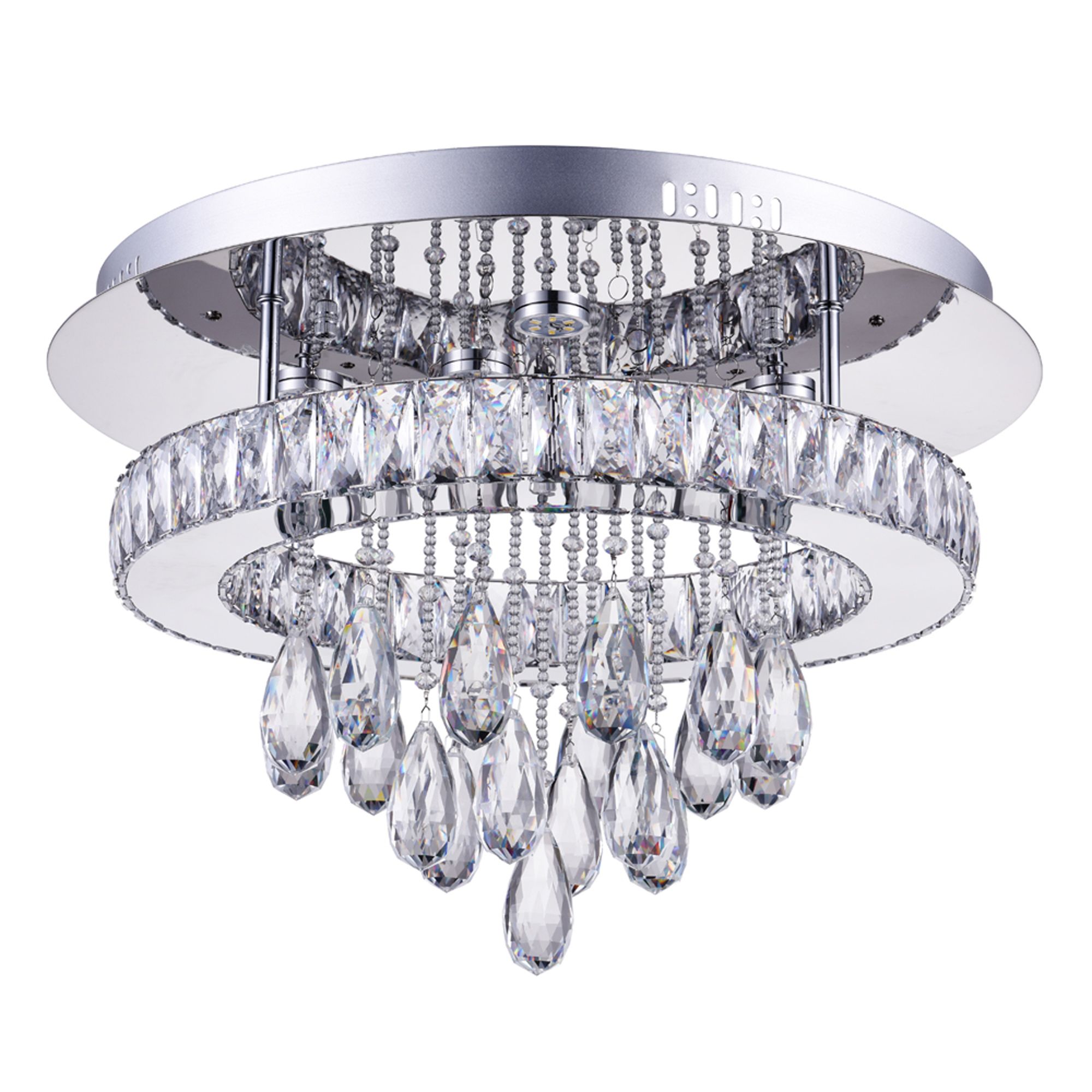 Image 6 Veil LED Flush Mount With Chrome Finish more views
