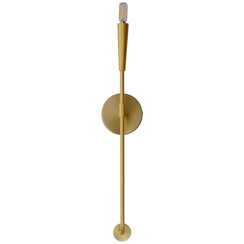 Image 2 Vela 1-Light Sconce - Satin Brass more views