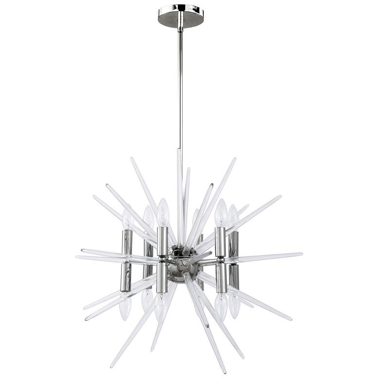 Image 1 Vela 24.5" Wide 12 Light Polished Chrome Chandelier