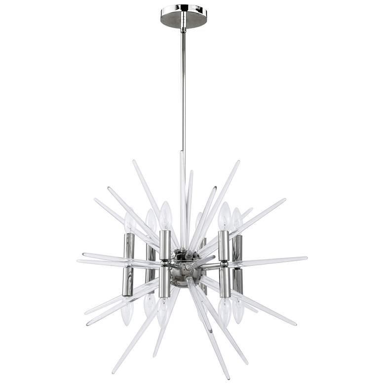 Image 1 Vela 24.5 inch Wide 12 Light Polished Chrome Chandelier