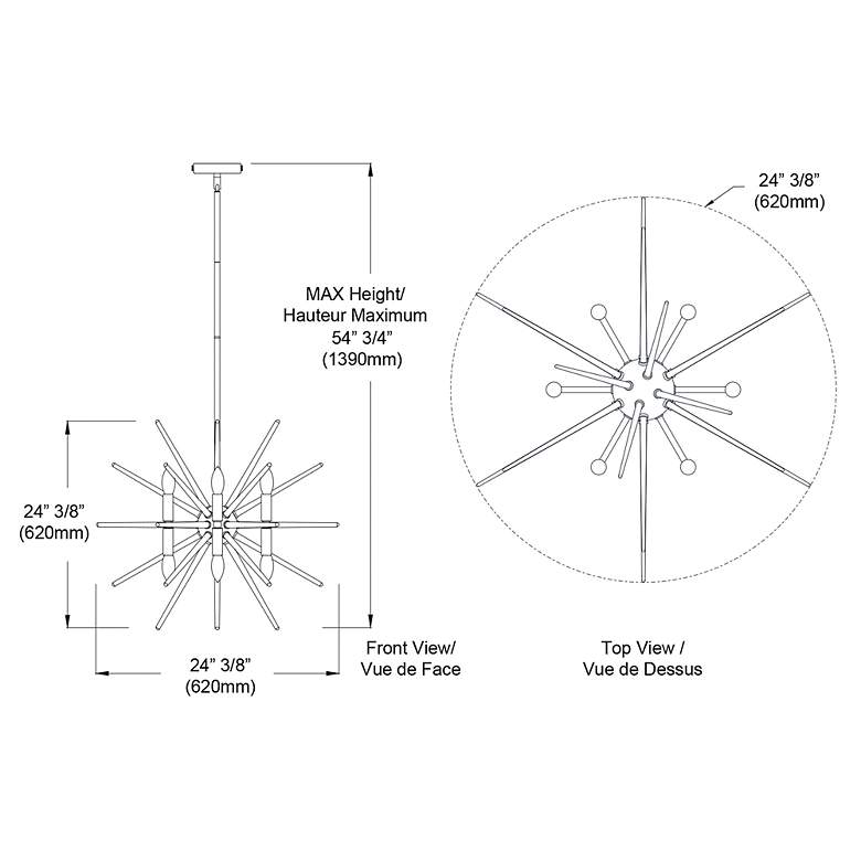 Image 2 Vela 24.5" Wide 12 Light Polished Chrome Chandelier more views