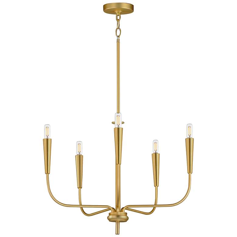 Image 1 Vela 5-Light Chandelier Satin Brass