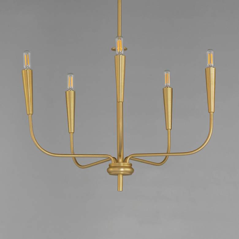Image 2 Vela 5-Light Chandelier Satin Brass more views