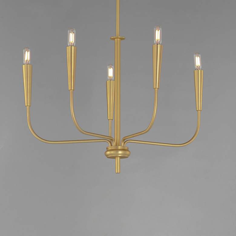 Image 3 Vela 5-Light Chandelier Satin Brass more views