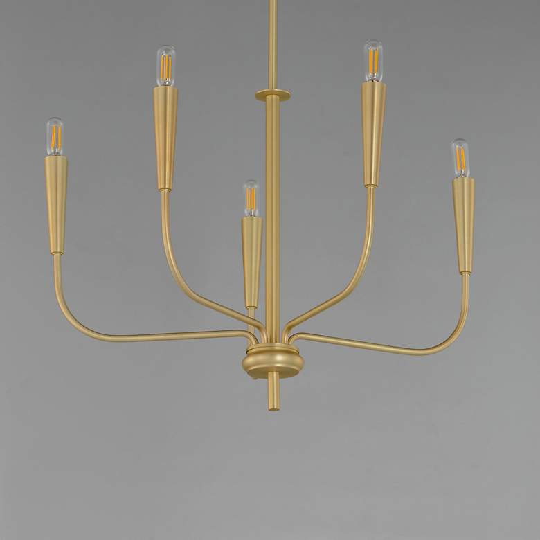 Image 4 Vela 5-Light Chandelier Satin Brass more views