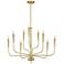 Vela 9-Light Chandelier - Satin Brass