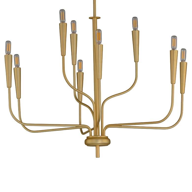 Image 4 Vela 9-Light Chandelier - Satin Brass more views