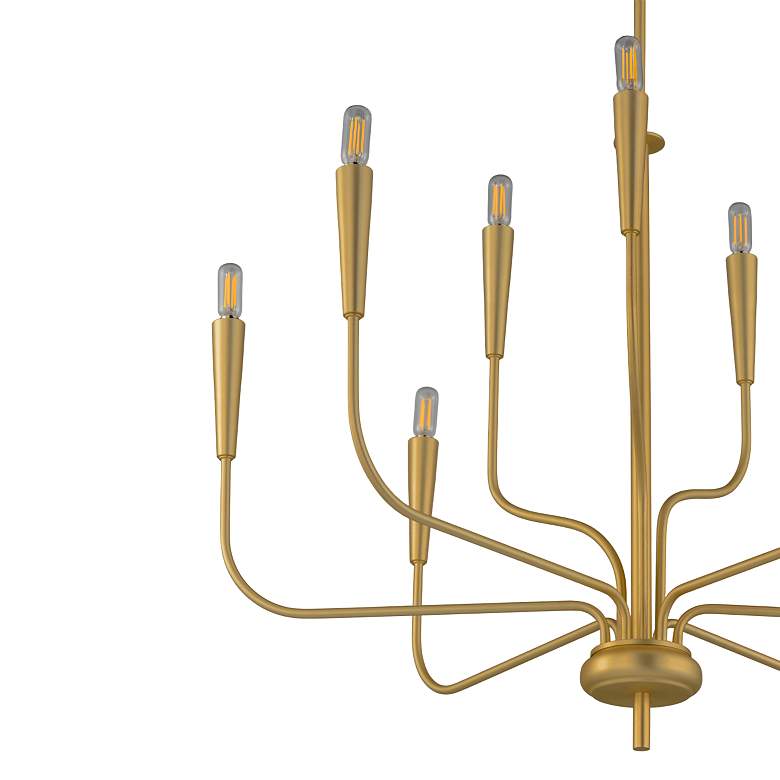 Image 5 Vela 9-Light Chandelier - Satin Brass more views