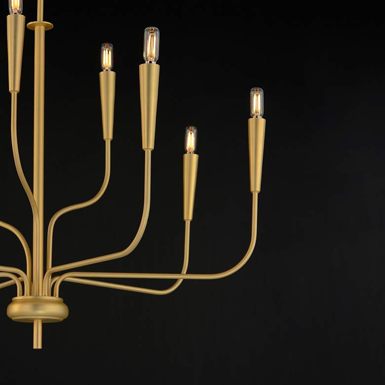 Image 6 Vela 9-Light Chandelier - Satin Brass more views