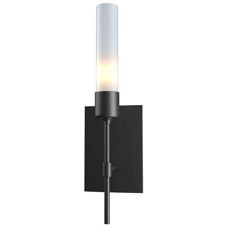 Image 1 Vela Sconce - Black Finish - Frosted Glass