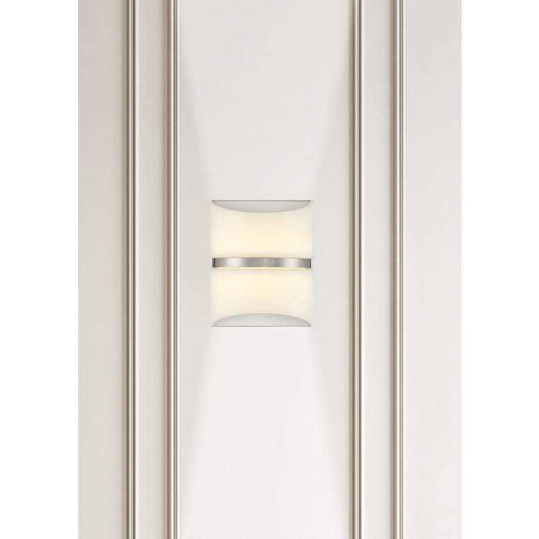 Image 4 Velaux 10 1/2" High Brushed Nickel LED Wall Sconce more views