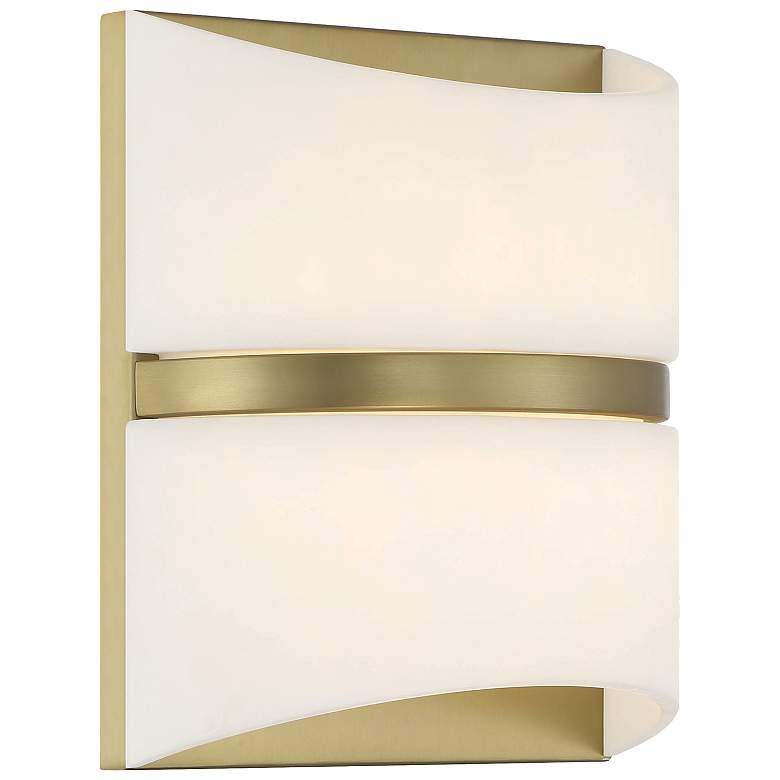 Image 1 Velaux 10 1/2" High Soft Brass LED Wall Sconce