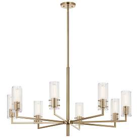 Image1 of Velestino 40 1/4" Wide Champagne Bronze 8-Light Chandelier